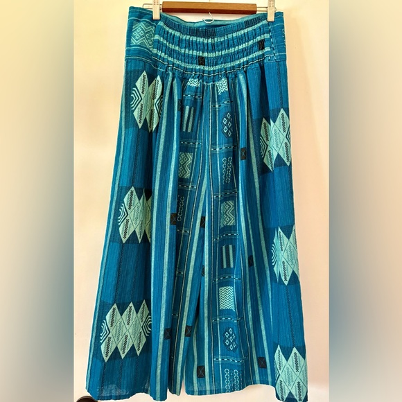 Cropped cotton palazzo pant in beautiful woven fabric Elastic Back L Adorable - Picture 4 of 7